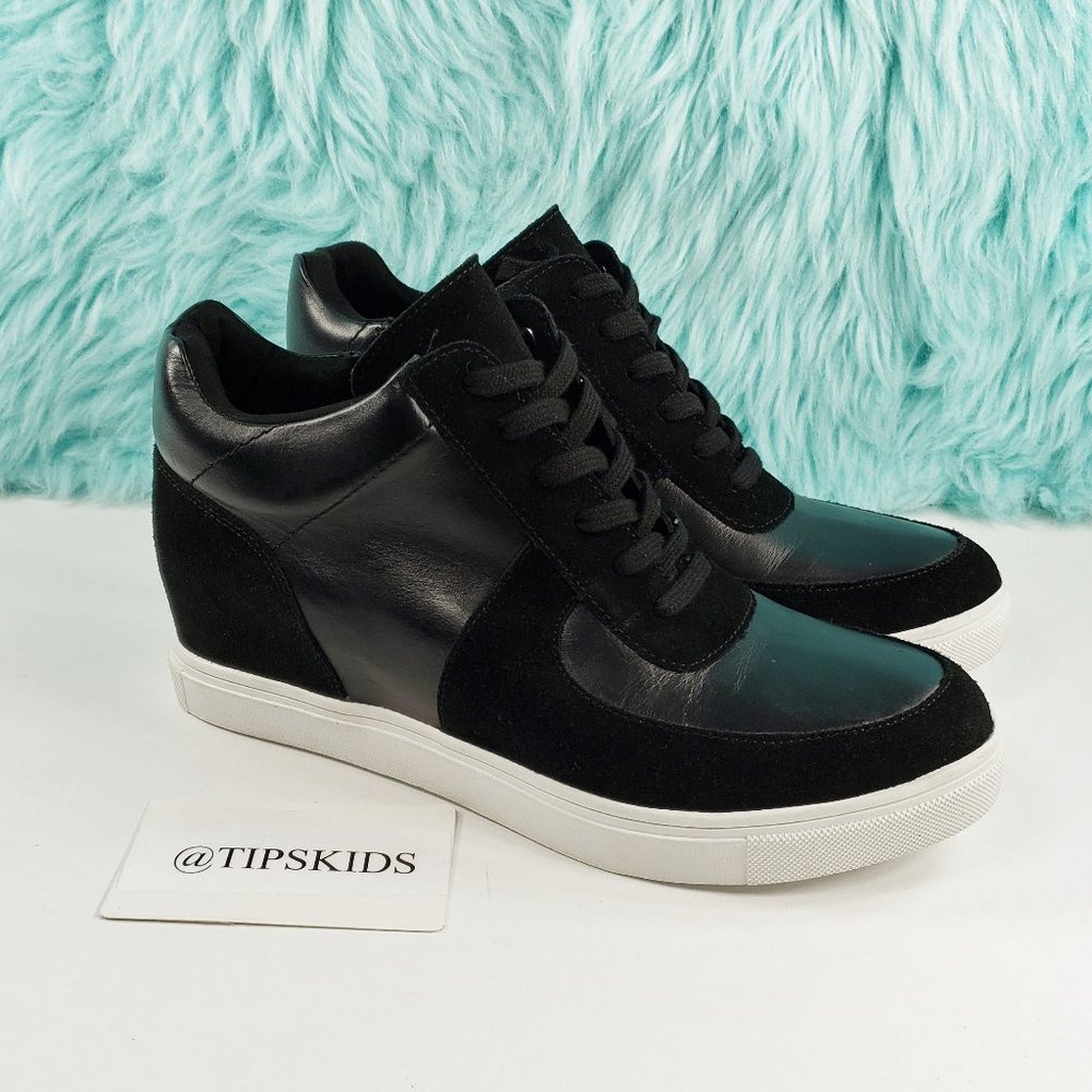 Blondo Goldy Waterproof Wedge Black Sneakers Women's Size 8